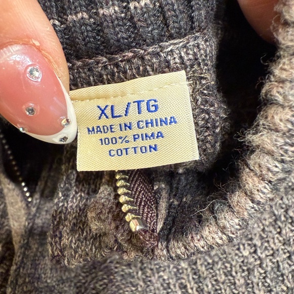 Tommy Bahama Charcoal Zip-Up Sweater - Picture 3 of 12